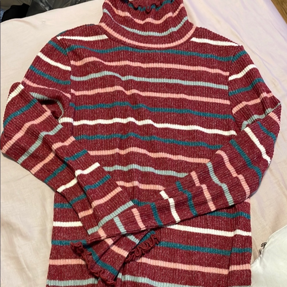 Striped Turtleneck Sweater